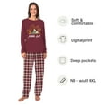 thumbnail image 2 of Matching Family Pajamas For Thanksgiving, Maroon Gnome Fall Pajama Set, Standard To Plus Size, 2 of 7