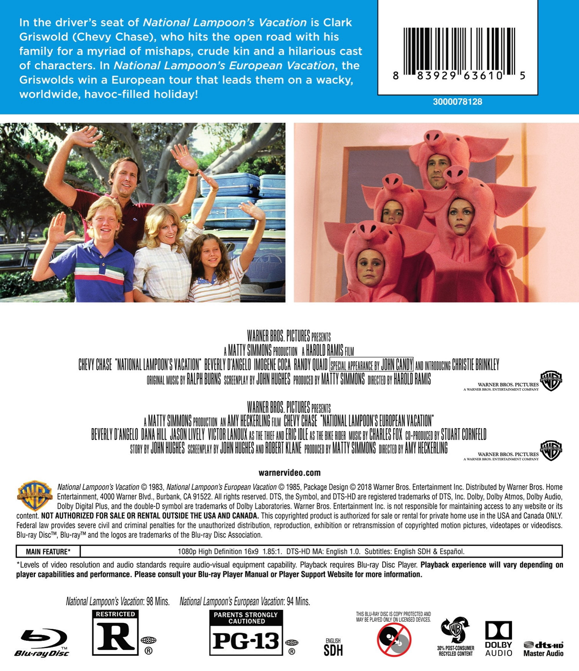 National Lampoon's Vacation/National Lampoon's European Vacation (BD) (Blu-ray Double Feature) [Blu-ray]
