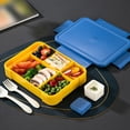 thumbnail image 4 of Fiambrera Bento a prueba de fugas - de plástico, con cubiertos - para adultos/niños, escuela/trabajo, apta para lavavajillas/microondas, 4 of 4