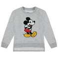 thumbnail image 5 of Minnie Mouse Girls Sweatshirt -Jumbo Print, Chenille Patch & Embroidery Minnie Mouse Pullover- Sizes 4-16 Heather Grey, 5 of 6