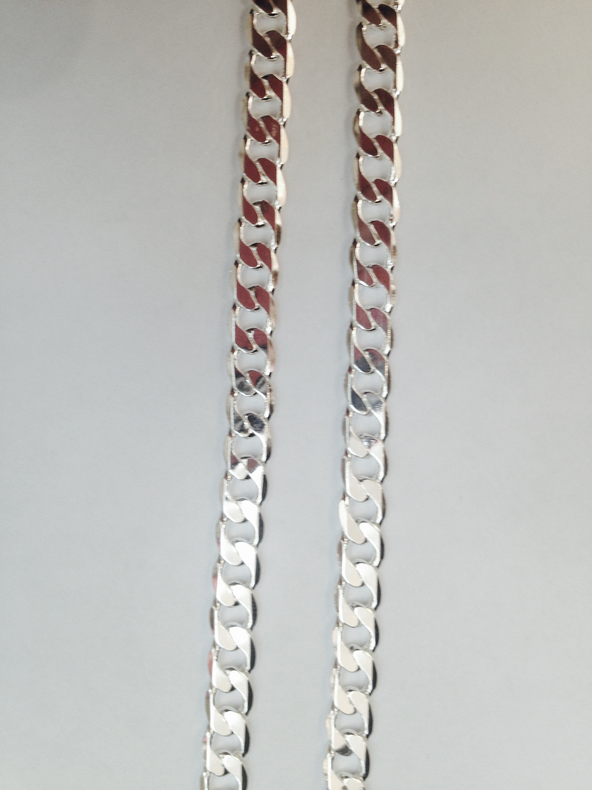 RM White Gold Filled Unisex Cuban Link Chain 20''