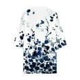 LMKIHUSA Kimono Cardigans Women,Womens Casual Floral Print 3/4 Length Sleeve Kimono Cardigan