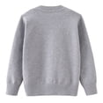 thumbnail image 4 of Liweisiy Girl's V Neck Knit Cardigan Long Sleeve Ribbed Cuff Button Down Coat With Pockets Uniform School Casual Sweater Coat Gray 7-8Years, 4 of 9