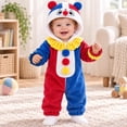 thumbnail image 5 of CUZIBR Halloween Girl Boy Fuzzy Onesie Carnival Romper Jumpsuit Long Sleeve Eye-Catching Trick or Treat Clothes,Red,1-3 Months, 5 of 8