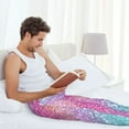 thumbnail image 7 of Mens Pajama Pants, Fun Rainbow Pink Soft Sleep & Lounge Pants for Men, Cuteness Casual PJ Bottoms Pants with Pockets, 7 of 7