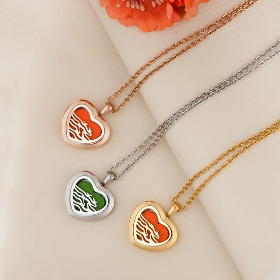 Mother's Gift for Mom Essential Oil Diffuser Necklace, Aromatherapy Necklace, Scent Necklace, Aromatherapy Oil Lockets, Diffuser Lockets, Aromatherapy Jewelry, With Gifts Box-[Silver]