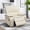 White, variant on Power Leather Recliner Chair with LED Light for Living Room Recline Home Theater Seat with USB Port , White