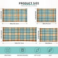 thumbnail image 3 of Modern Minimalist White Green Orange Square Grid Plush Pillowcase, Luxury Soft King Pillow Case for Hair and Skin, Standard Size Pillow Covers with Zipper Closure, 20x26in Home Decor Gifts, 3 of 7