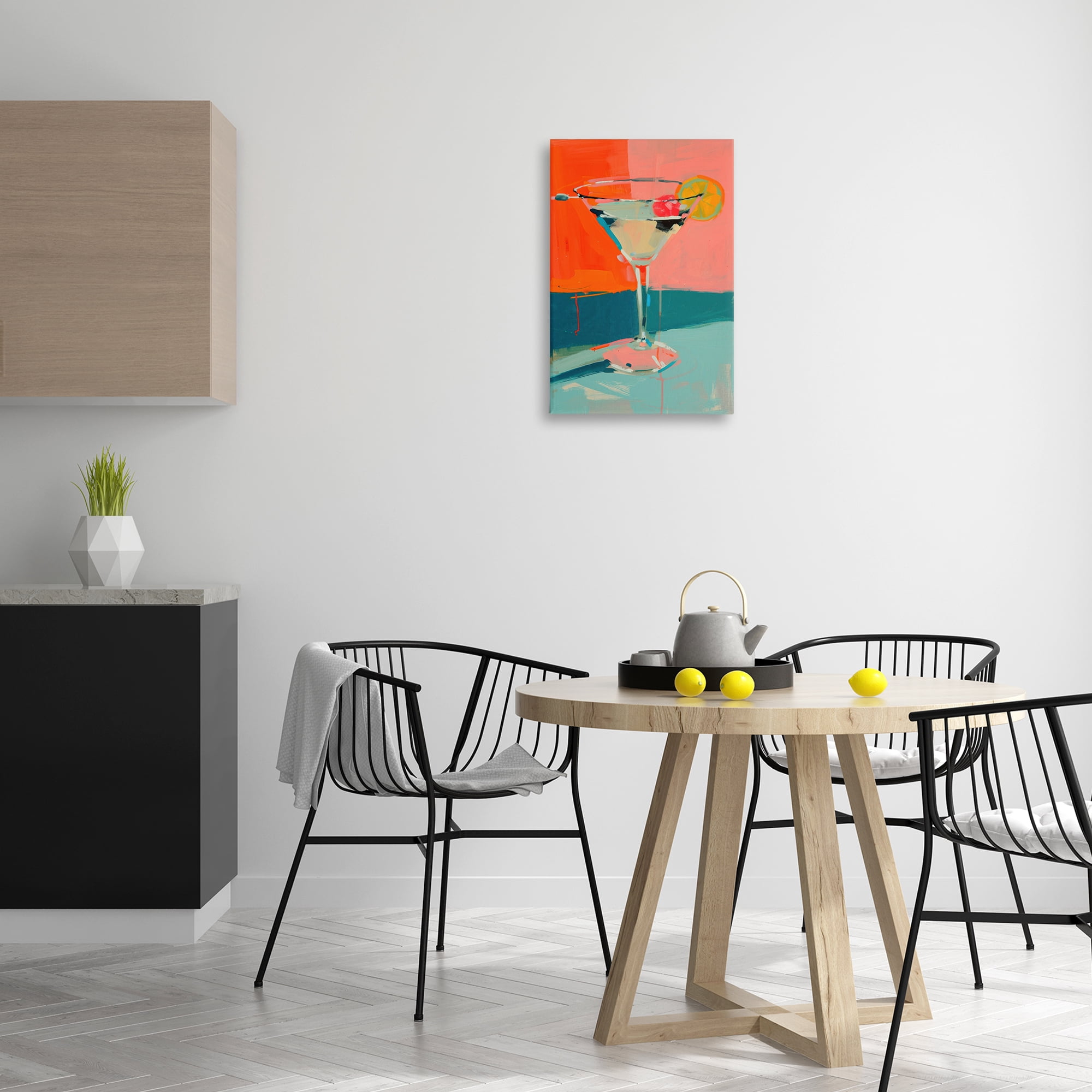 Stupell Industries Modern Cocktail Time Food & Beverage Painting Wrapped Canvas Art Print Wall Art, 16 x 24