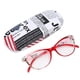 thumbnail image 1 of Gafas de lectura unisex con detalles en rojo, aumento de +200, diseño elegante y liviano para hombres y mujeres, 1 of 8