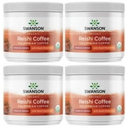 Swanson Organic Reishi Coffee Colombian - Freeze-Dried w/Reishi Mushroom 4 Pack