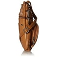 thumbnail image 3 of Leather Shoulder Bag Handbag Purse Cross Body Organizer Wallet Multi Pockets (Light Brown), 3 of 6