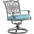 thumbnail image 6 of Hanover Traditions 7-Piece Dining Set in Blue with 4 Stationary Chairs, 2 Swivel Rockers and a 38"x72" Dining Table in a Gray Finish, 6 of 7