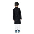 thumbnail image 3 of TRILOKI Kids Kurta Set for Boys Sequined Embroidery Black Rayon Indian Traditional Ethnic Wear, 3 of 6