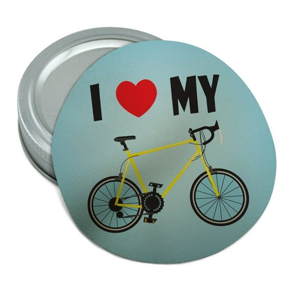 I Love My Bike Road Bicycle Cycling Round Rubber Non-Slip Jar Gripper Lid Opener