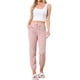 thumbnail image 2 of Pantalones de pijama de algodón para mujer INSPIRE CHIC con cordón, cintura elástica, rayas, pantalones de lounge y yoga con bolsillos, talla XL, raya rosa polvorienta, 2 of 5
