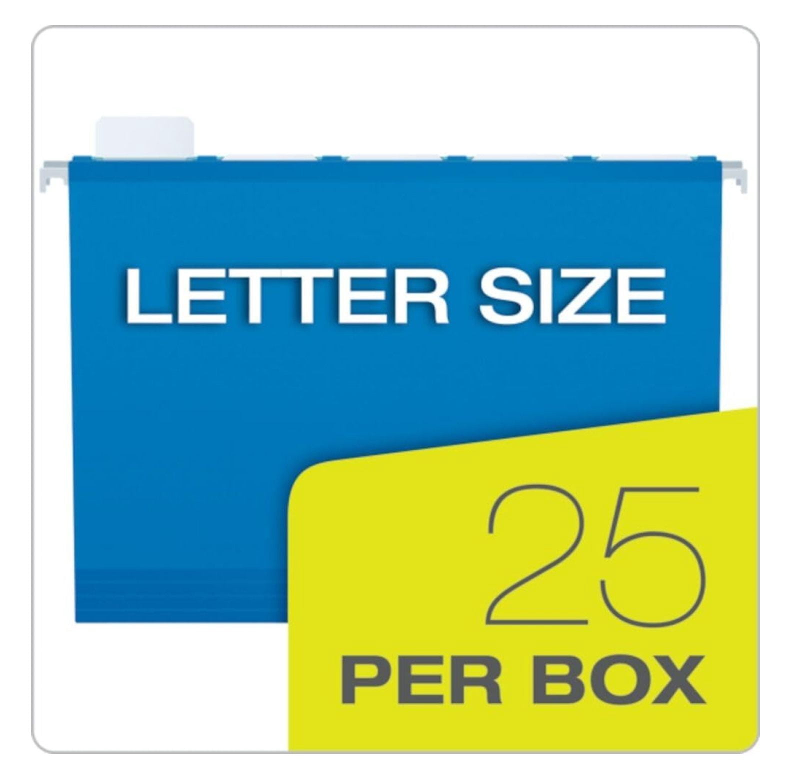 Ready-Tab Extra Capacity Reinforced Hanging File Folders, Letter Size, Assorted Colors, 5 Tab, 20/BX (42700)