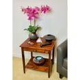 thumbnail image 4 of Casual Contemporary Living 2-Tier Solid Acacia End Table with Drawer - Mahogany, 4 of 7