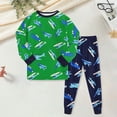 thumbnail image 2 of Hessimy Toddler Boys Girls Spring Summer 2Pcs Long Sleeve Sweatshirt Tops Pants Soft Casual Clothes Sweatsuit, Soft Casual Sweat(Green,8-9 Years), 2 of 6
