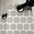 thumbnail image 3 of Ambesonne Damask Grommet Curtain, Vintage Round Baroque, 50" x 120", Taupe White, 3 of 6