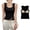 Black, variant on Beautyzll Womens Tank Tops Summer Sleeveless High Neck Ribbed Knit Slim Fitted Blouse Side Ruched Basic Tees Shirts S-XL