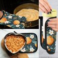 thumbnail image 5 of Yayeee Oven Mitts and Pot Holder Set of 4 Heat Resistant Kitchen Gloves Baking Hot Pad, Green Oranges, 5 of 5