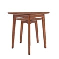 thumbnail image 4 of Monterey 24" Mid-Century Wood Triangular Nesting End Tables, Set of Two, Warm Chestnut, 4 of 5