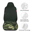 thumbnail image 5 of Honeii Palm Leaves And Exotic Birds Print Car Seat Covers 2 Pieces, Full Set Universal Seat Covers for Cars, Waterproof Auto Seat Protectors, 5 of 7