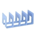thumbnail image 1 of Sujetalibros acrílicos, estante divisor de armario, accesorios de oficina, estantería de 4 compartimentos para revistas de escritorio de estudio en ca Azul, 1 of 9