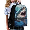 thumbnail image 2 of Uorisanigo 5 PCS Shark Kids' Backpacks Set Travel School Boys Backpack Set Bookbag Student Book Bag with Lunch Box Pencil Bag Water Bottle Sleeve Keychain for Primary Middle School Lightweight, 2 of 7