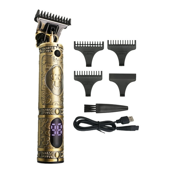 Zootealy Men Hair Clippers with LCD Display Cordless Barber Clipper Hair Cutting Kit Beard Trimmer Haircut Grooming Set T-Blade Trimmer USB Electric Beard Trimmer
