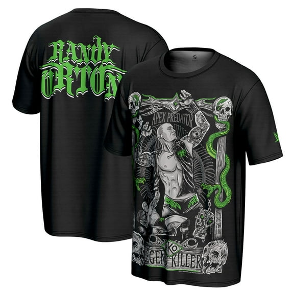 Men's ProSphere Black Randy Orton Poster T-Shirt