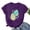 Purple, variant on Levmjia Womens Tops Plus Size Easter Tee Shirt Women's Easter Printed Round Neck Short Sleeved T-shirt Loose Top