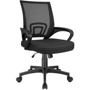 Furmax Mid Back office chair Mesh Desk Chair Swivel Ergonomic Lumbar Support Home Office Task Chair, Black