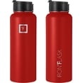 thumbnail image 4 of Iron Flask Sports Water Bottle - 3 Lids - 40 oz - Fire Red, 4 of 6