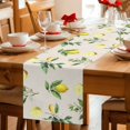 thumbnail image 5 of Yellow Lemon Summer Table Runner 70 Inches, Farmhouse Tropical Fruit Rustic Bed Runner Dresser Scarves Tabletop for Indoor Outdoor Parties/Ceremony/Banquet, 13" x 70", 5 of 9