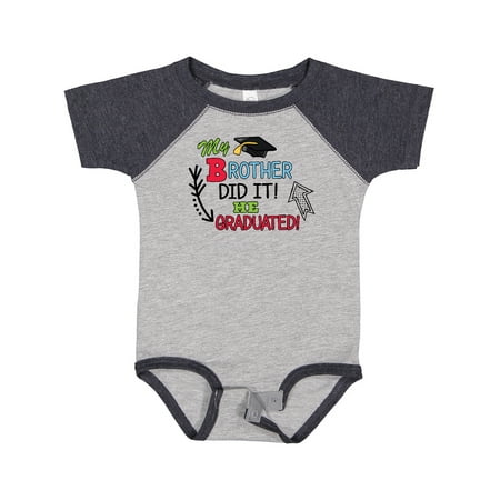 

Inktastic My Brother Graduated with Cap and Arrows Gift Baby Boy Bodysuit