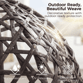 thumbnail image 4 of RADIATA Patio Oversized Hanging Egg Chair with Stand and 5.1" Cushion, Indoor Outdoor Wicker Bird Nest Swing Chair for Patio, Porch & Sunroom, 360 lb Capacity, Beige, 4 of 8