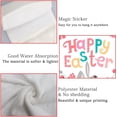 thumbnail image 4 of Hanging Towels 2 Pcs, Dish Towels Happy Easter Cute Bunnies Eggs Absorbent Hand Towels with Hanging Loop Washcloth for Bathroom Kitchen, 4 of 6