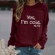 thumbnail image 1 of ICHUANYI Clearance Womens Long Sleeve Letter Print Splicing Round Neck Pullover Shirt T-Shirt Tops(Wine, XL) ICHUANYI WER2023080912903, 1 of 6