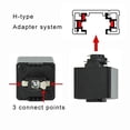 thumbnail image 2 of FSLiving H-Type Track Lighting Connector for Halo Light Circuit 3 Point Contact System Track System Pendants Halo Compatible Track Adapter Rail Head Track Accessory for Pendant Spotlights,Black-6 Pack, 2 of 3
