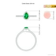 thumbnail image 6 of Angara Natural 0.35 Ct. Emerald with Diamond Halo Ring in 14K White Gold for Women (Ring Size: 3.5), 6 of 11