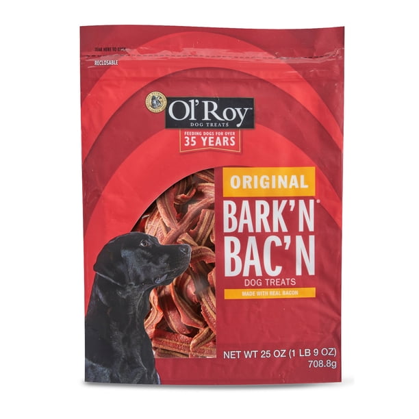 Ol' Roy Bark'n Bac'n Dog Treats, Original Bacon, 25 oz