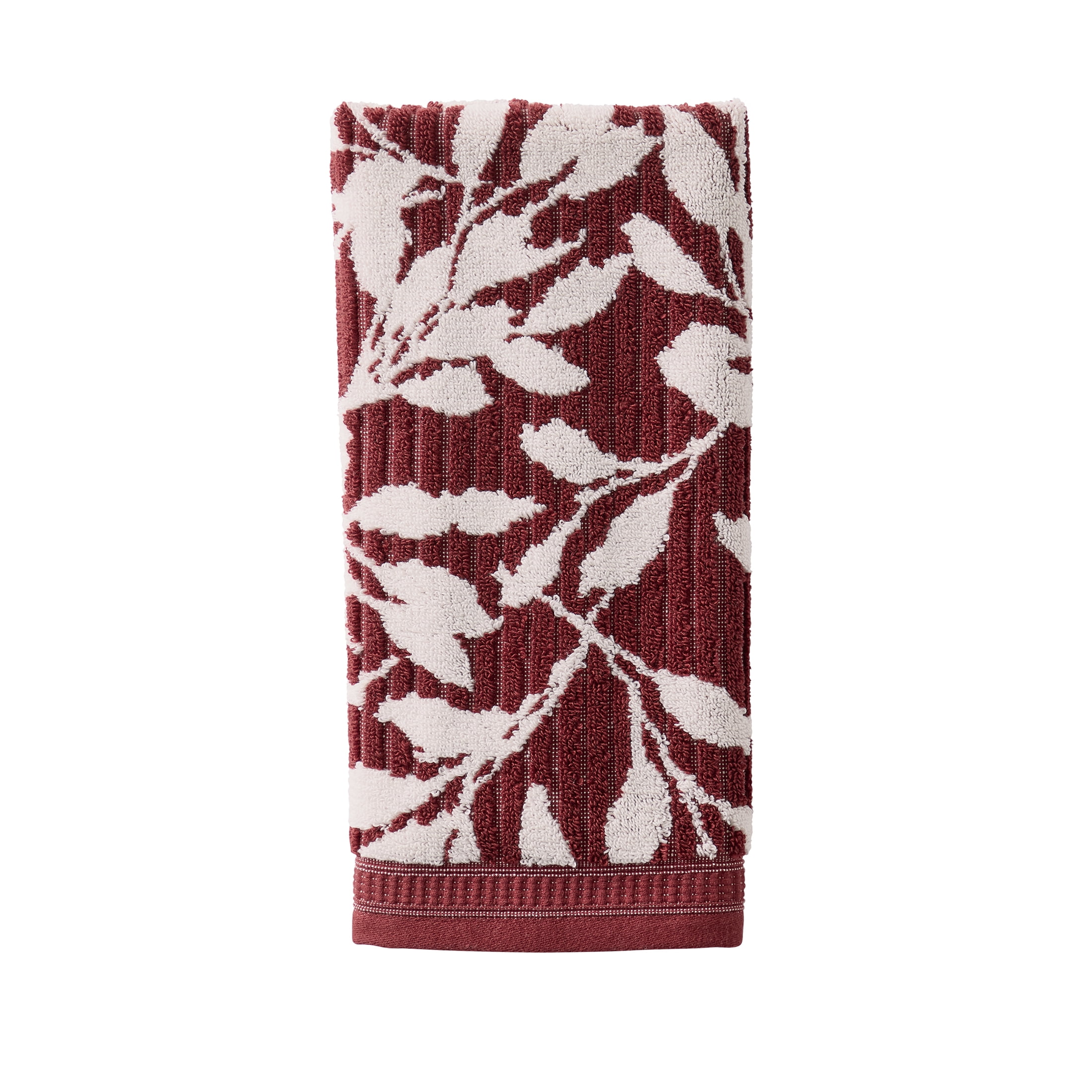 Better Homes & Gardens Signature Soft Floral 6 Piece Towel Set,Deep Redwood/Vanilla Dream