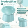 thumbnail image 2 of Zhehao 2 Pieces Plastic Raised Bowl Tilted 15 Degrees Elevated Cat Food and Water Bowls Set Anti Vomit Dog Kitten Food Dishes Pet for Cats and Small Dogs (Green, Blue), 2 of 6