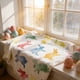 thumbnail image 5 of Manta de franela con diseño de conejo de Pascua | Manta suave de poliéster para niños y bebés | Tamaño ideal para siestas de 75 x 100 cm, ideal para sofá, cama, coche y viajes | Ligera y transpirable, 5 of 6