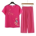 thumbnail image 3 of Chuancc Linen Sets Womens Travel Outfit for Airplane 2 Piece Outfits Long Sleeve Button Down Blouse and Pants Travel Outfits for Women 2 Piece Sets Leisure Wear Sets for Women Hot Pink XL, 3 of 3