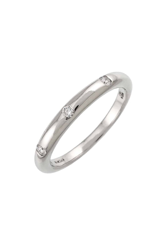 Pre-Owned BVLGARI Fedi Ring, size 7, 3-piece diamond ring in platinum (Good)