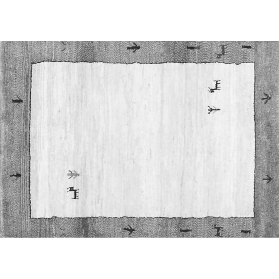 Ahgly Company Indoor Rectangle Solid Gray Modern Area Rugs, 7' x 9'