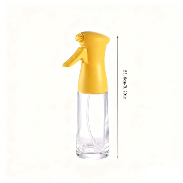 Botella de Vidrio con Atomizador para Aceite de Oliva de 200 Ml | Botella con Atomizador para Freidora de Aire y Parrilla | Accesorio Multiusos para Utensilios de Cocina | Controla La Cantidad de Ace